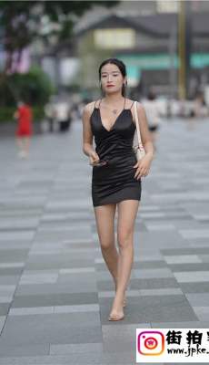 黑色低胸连衣包臀短裙极品身材长腿模特 套图+视频[MP4/1.83G]
