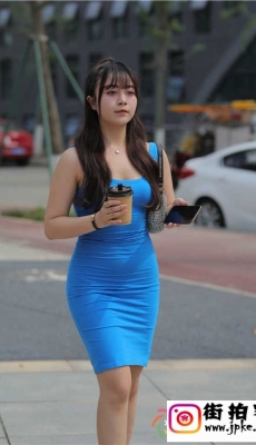 4K-【凯恩模拍】丰腴的蓝色包臀裙美女 套图+视频